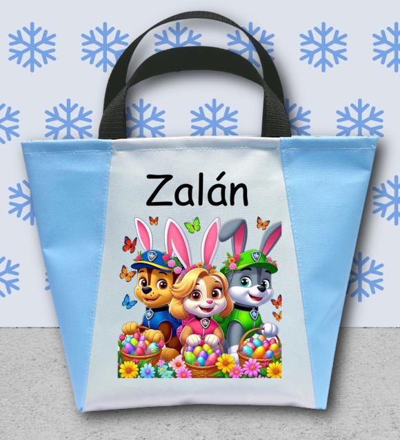 Névre szóló Húsvéti tojás és csoki gyűjtő táska fiús többféle mintával