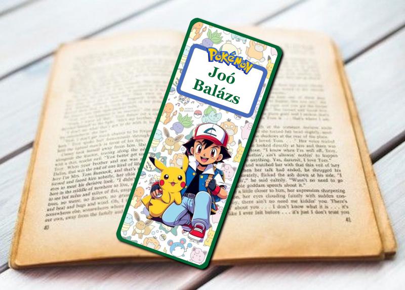 Névre szóló Laminált Neves könyvjelző Pokémon 01