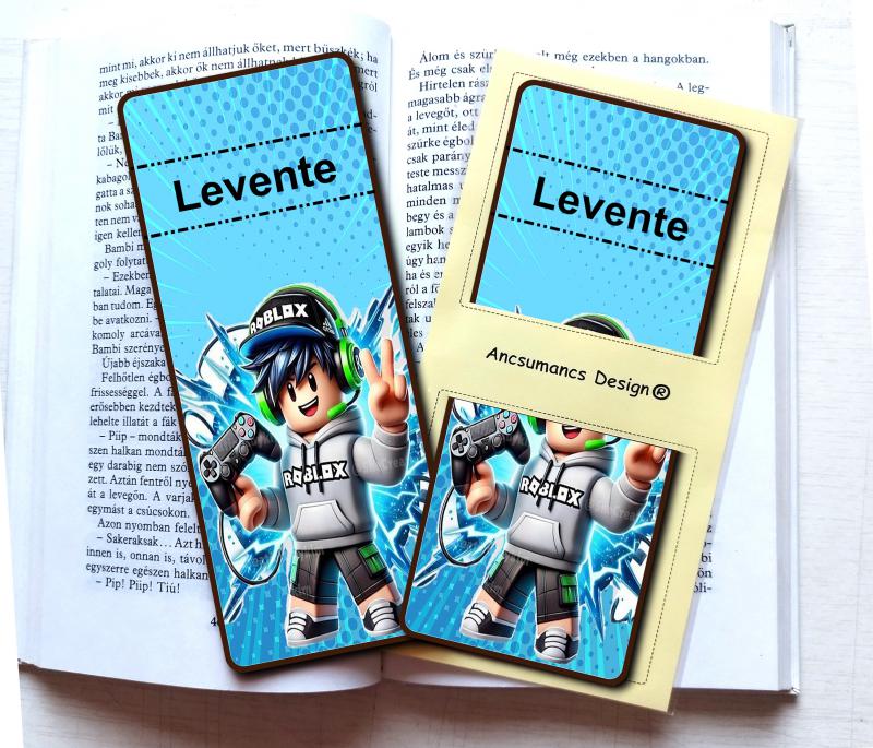 Névre szóló Laminált Neves könyvjelző Roblox