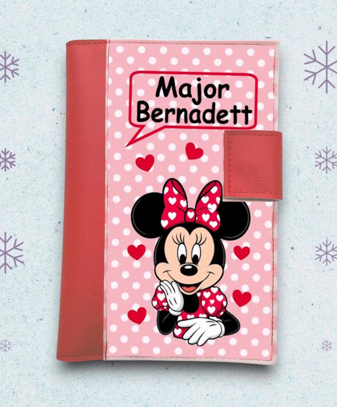 Névre szóló neves Egészségügyi kiskönyv borító - Minnie piros