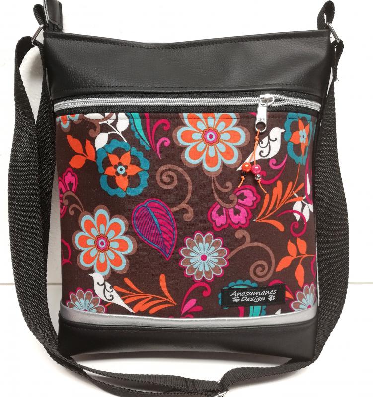 Női 26x30 crossbody oldaltáska - Birds in Flower