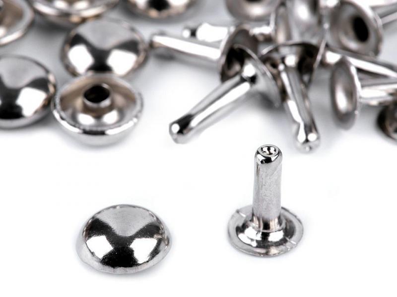 Nyitt csőszegecs bőrszegecs 100pár/csomag 10mm nikkel