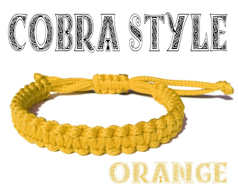 ORANGE COBRA  kabala makramé karkötő