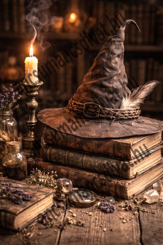 Retro boszorkány kalap 01 cordura textilpanel választható méretben