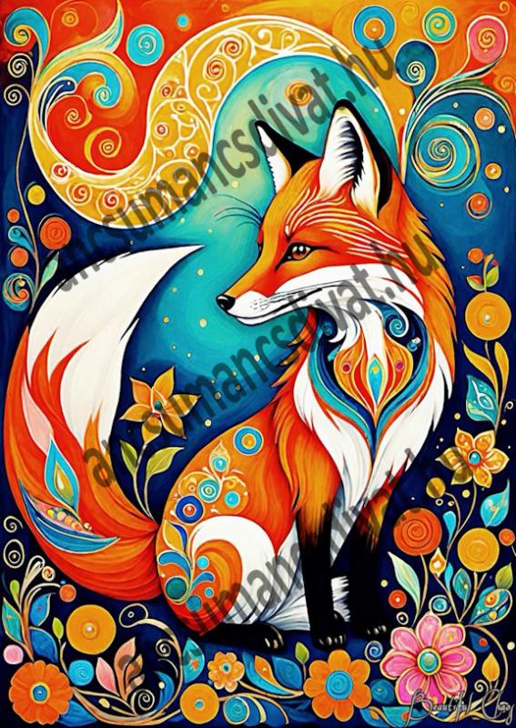 Róka 001 cordura textilpanel választható méretben