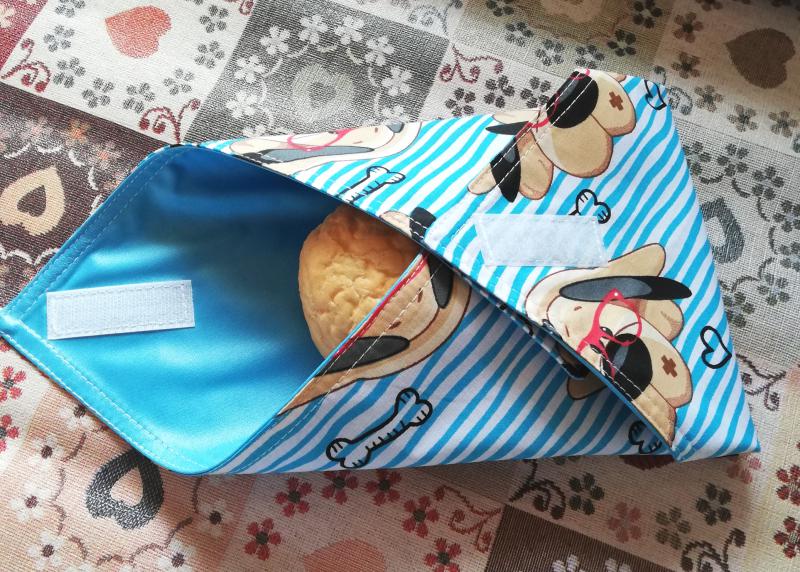 Sandwich wrap! Zero Waste textilszalvéta újraszalvéta - kutyusos