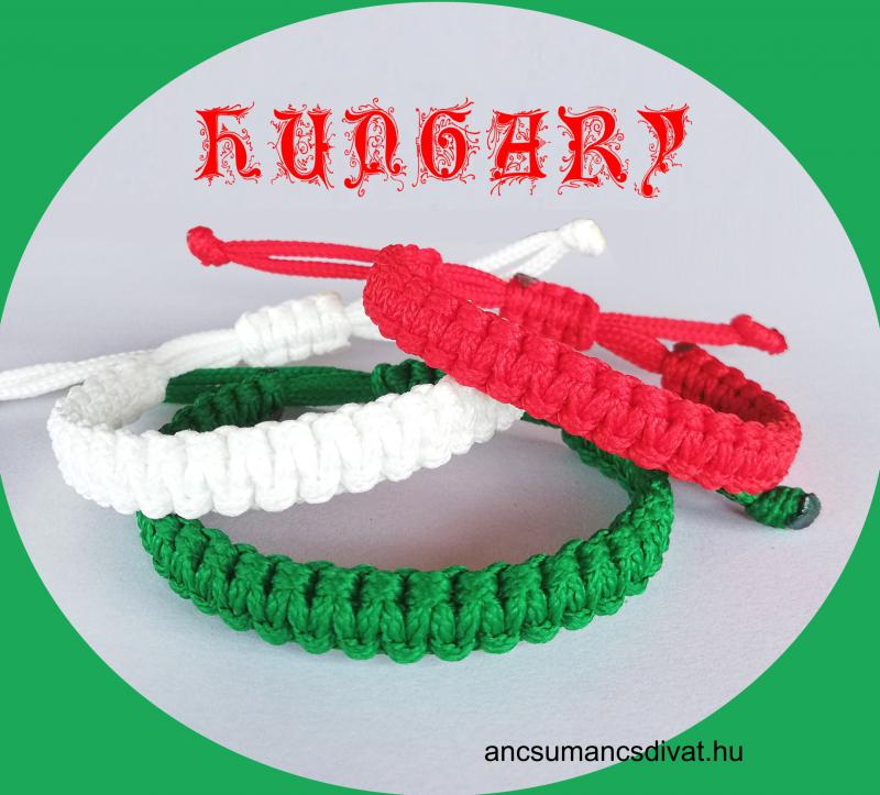 Szettben olcsóbban! Védelmező  kabala makramé karkötő csomag - HUNGARY szett
