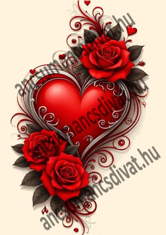 Szív 001 cordura textilpanel választható méretben