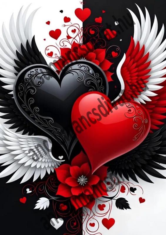 Szív 002 cordura textilpanel választható méretben