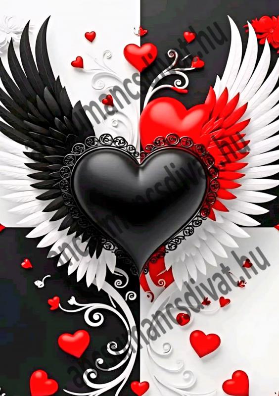 Szív 003 cordura textilpanel választható méretben