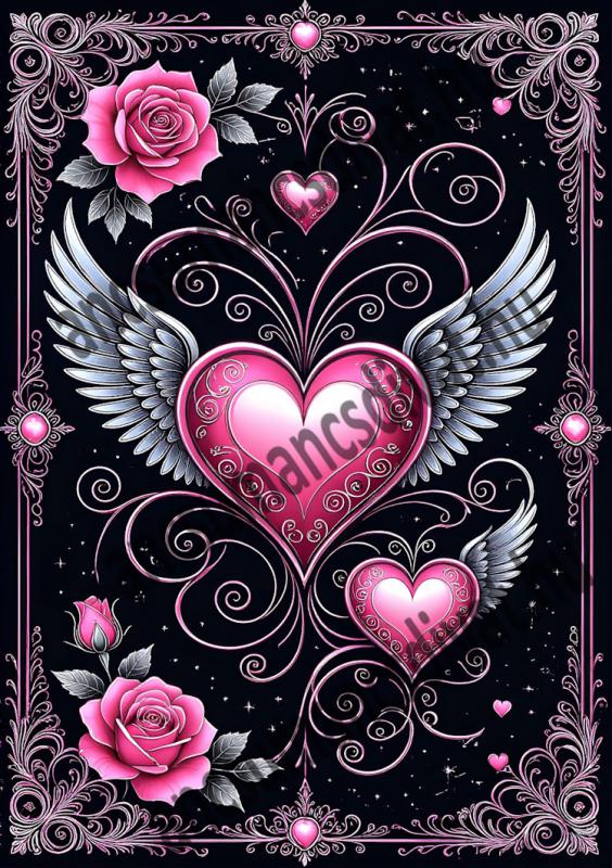 Szív 005 cordura textilpanel választható méretben