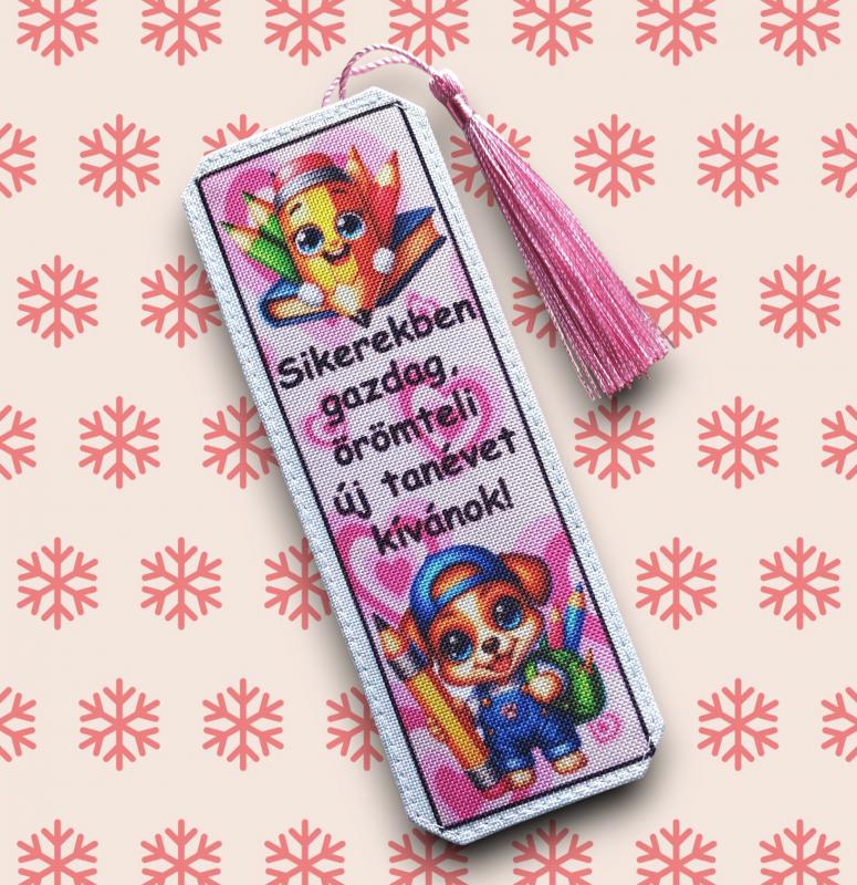 Tanévkezdés Motívációs könyvjelző - Kutya lány- Sikerekben gazdag...