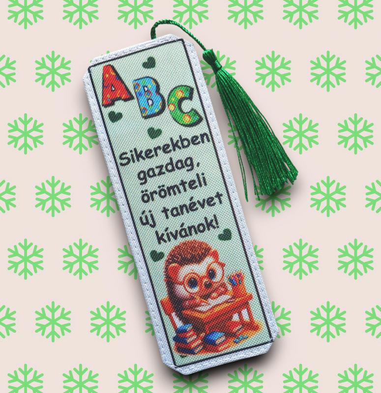 Tanévkezdés Motívációs könyvjelző - Süni fius- Sikerekben gazdag...