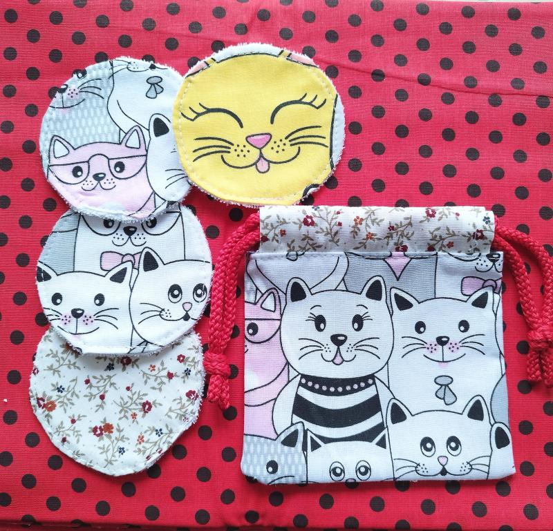 Textil arctisztító korong készlet cicák 4db+tasak