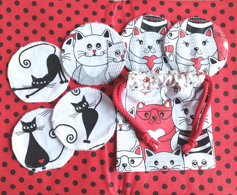 Textil arctisztító korong készlet cicák 6 db + tasak