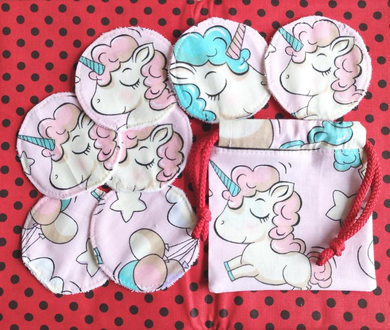 Textil arctisztító korong készlet unikornis 7db + tasak