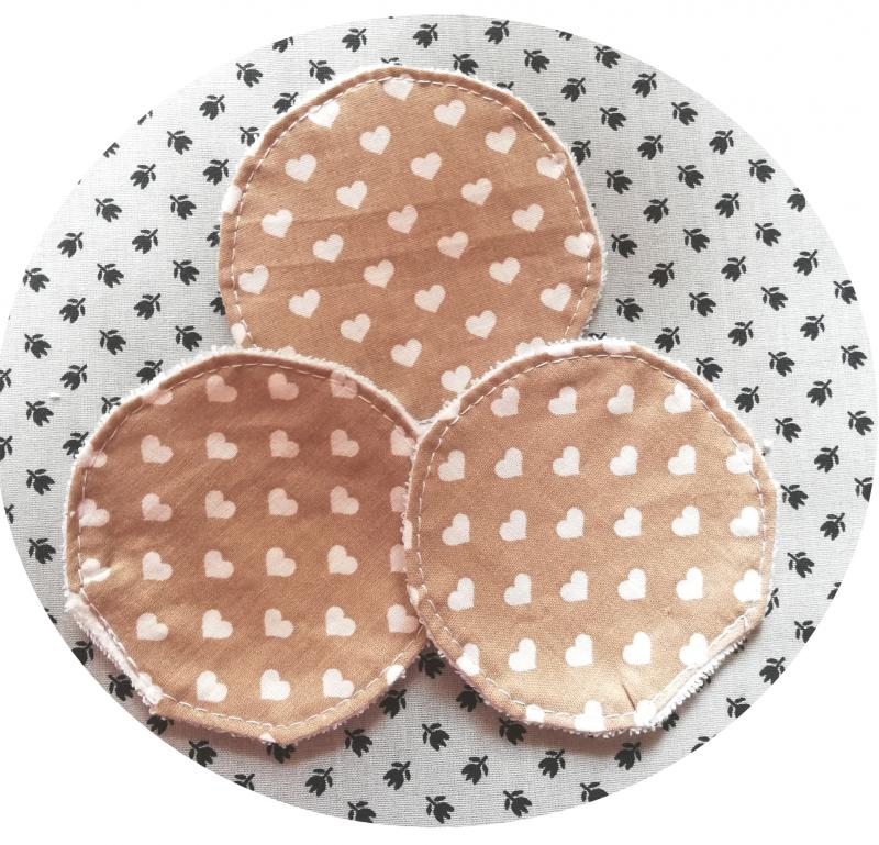 Textil arctisztító sminklemosó korong  - Drapp szives