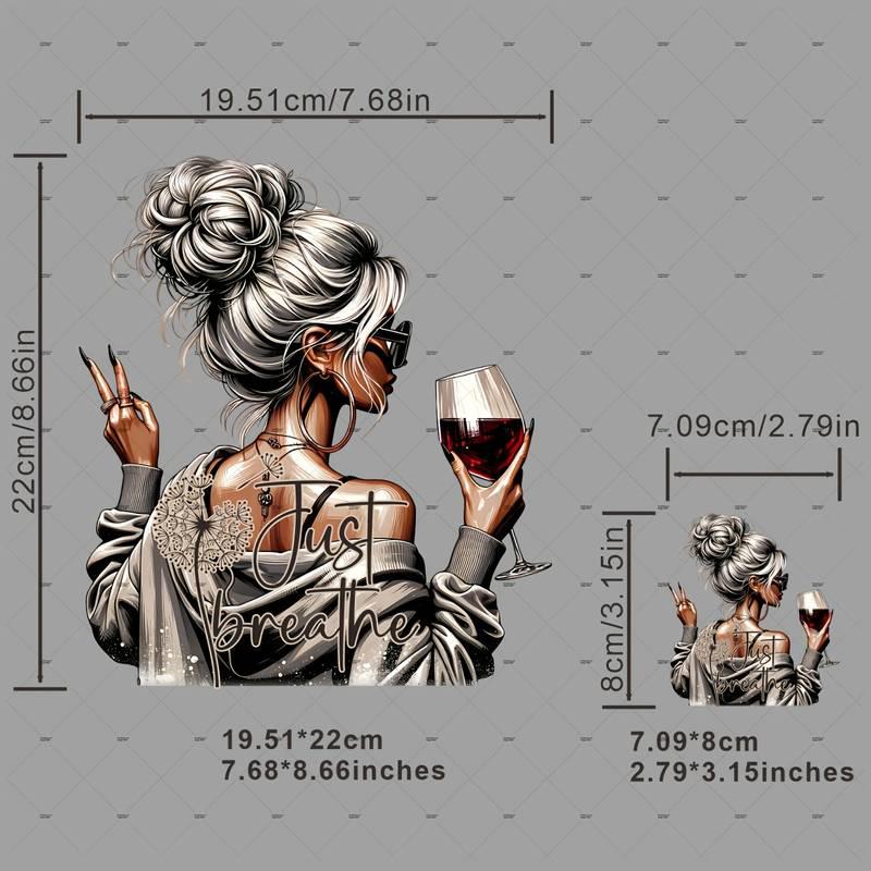 Textilre vasalható minta fólia Just Breathe