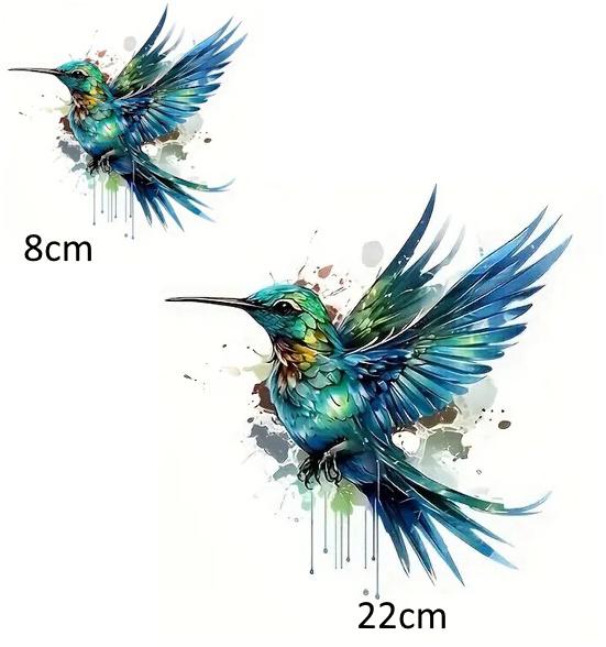 Textilre vasalható minta fólia Kolibri madár001 szettben