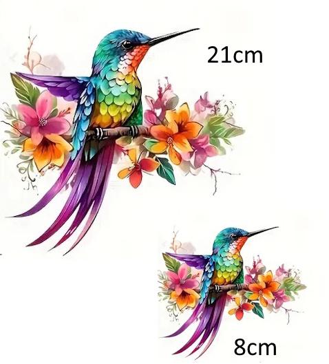 Textilre vasalható minta fólia Kolibri madár003 szettben
