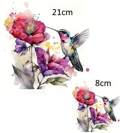 Textilre vasalható minta fólia Kolibri madár004 szettben