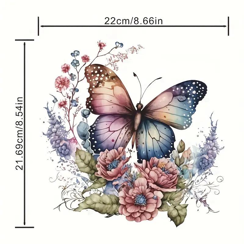 Textilre vasalható minta fólia Pillangó003 - Rusztik 21,6cm