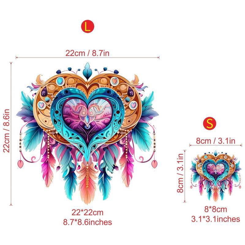 Textilre vasalható minta fólia Szív álomfogó szettben