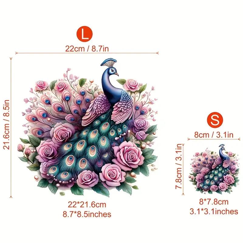 Textilre vasalható minta Páva rózsák közt szettben