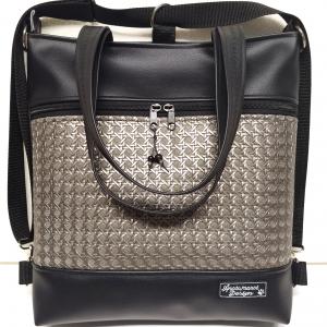 4in1 nagy csini fekete-3D platina  univerzális táska hátizsák