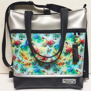 4in1 nagy csini  univerzális táska hátizsák 36x36 Színes pillangók