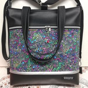 4in1 nagy csini univerzális táska hátizsák színes apró buborékok