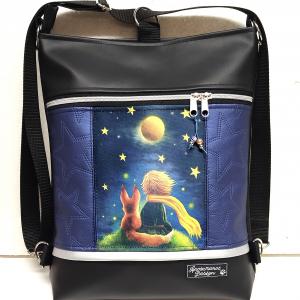 A kis herceg 3in1 hátizsák univerzális táska fekete-sötétkék