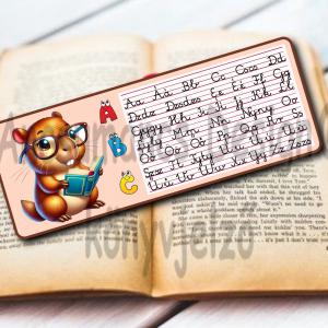 ABC mintás Laminált könyvjelző Capybara 02