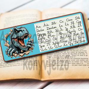 ABC mintás Laminált könyvjelző Dinoszaurusz 03