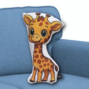 Alvótárs ölelőpárna kétoldalas gyermek formapárna  - Zsiráf 28cm