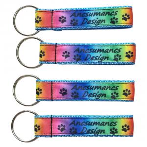 Ancsumancs Design szivárvány heveder kulcstartó táskadísz kék