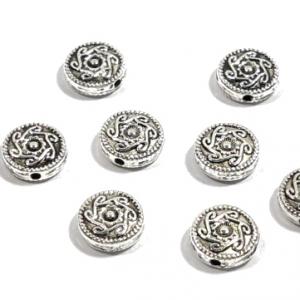 Antik ezüst színű fém köztes lapos díszes kelta stílusú (10darab/csomag)
