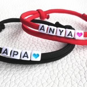 ANYA-APA páros karkötő piros-fekete paracord