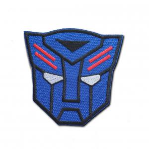 Autobot Robot kék Vasalható varrható hímzett felvarró folt 9x9cm
