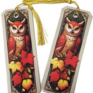 Bagoly mintás designer cordura-bőr könyvjelző - Bagoly001