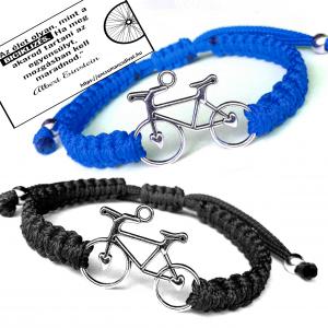 Biciklis kabala makramé páros karkötő szett fekete királykék