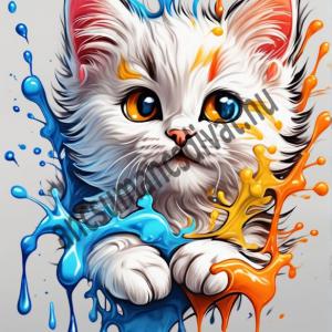 Cica macska 005 textilpanel választható méretben