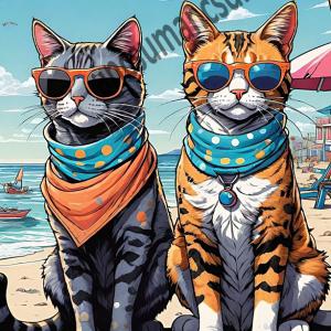 Cica macska 006 textilpanel választható méretben