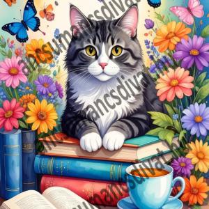 Cica macska 008 cordura textilpanel választható méretben