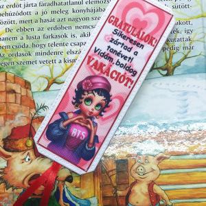 Designer könyvjelző gyerekeknek tanév vége vakáció ajándék - BTS girl