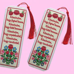 Designer könyvjelző tanároknak tanév vége Köszönöm hogy fogtad kezem...piros