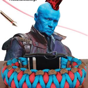 Designer túlélő paracord karkötő  biztonsági csattal DRAGON EYE YONDU (csuklóméret 19-20cm)