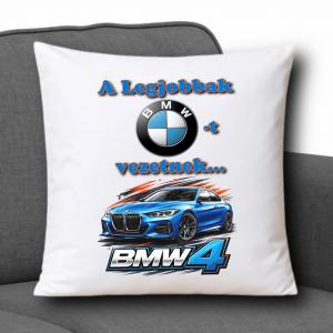 Díszpárna 35x35cm - A Legjobbak BMW-t vezetnek 001