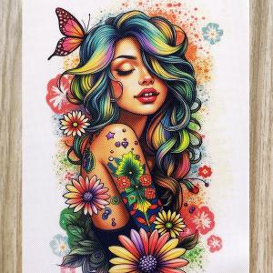 Fantasy girl 001 cordura textilpanel választható méretben