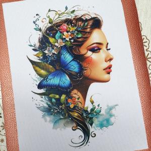Fantasy girl 002 nyomtatott gyöngyvászon textilpanel választható méretben